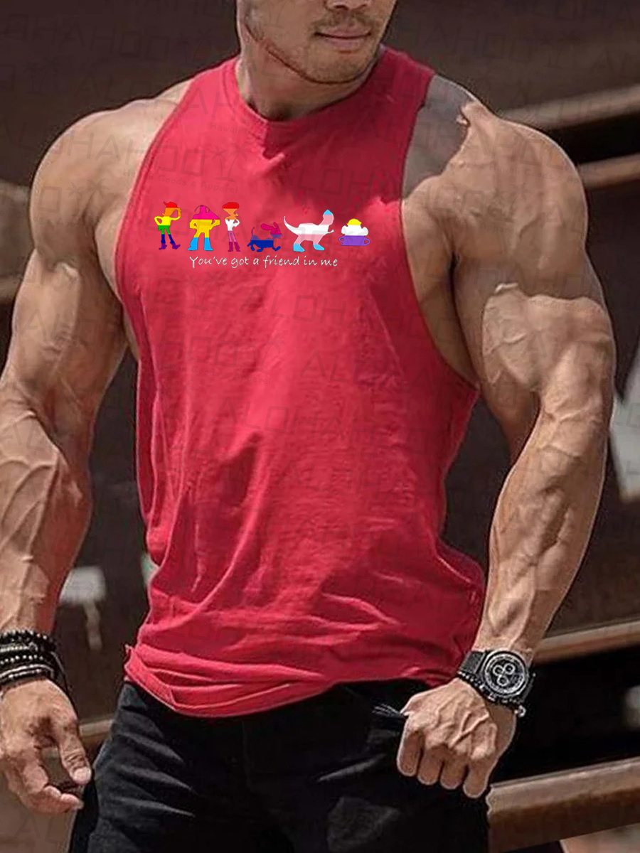 You've Got A Friend In Me Men's Fun Pride Art Print Tank Top Muscle Tee