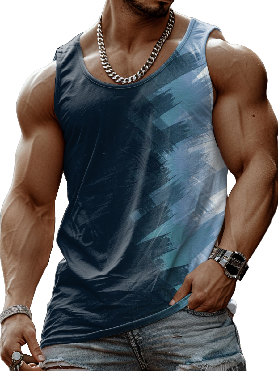Men's Ink Print Tank Top Muscle Tee