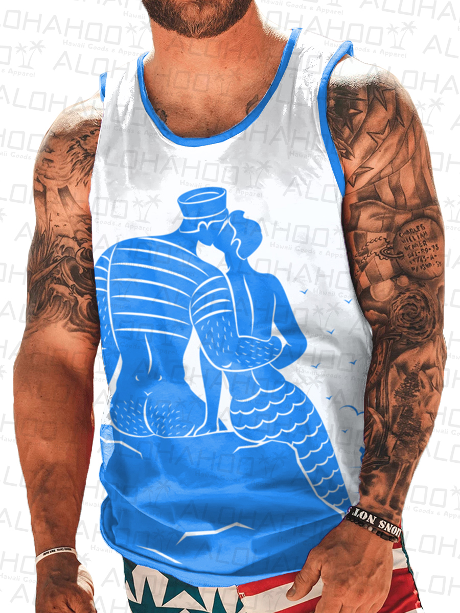 Men's T-Shirt Muscle Man Pride Sailor Love Top Sleeveless T-Shirt
