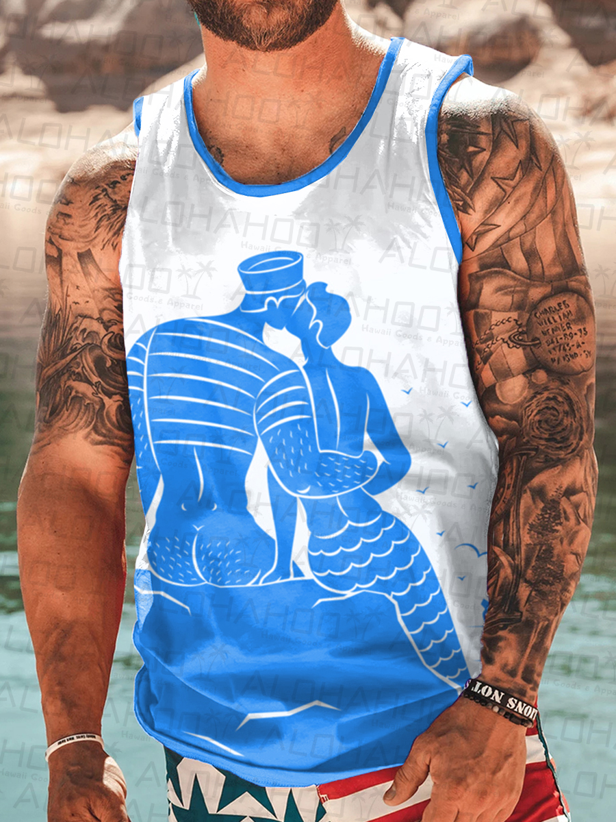 Men's T-Shirt Muscle Man Pride Sailor Love Top Sleeveless T-Shirt