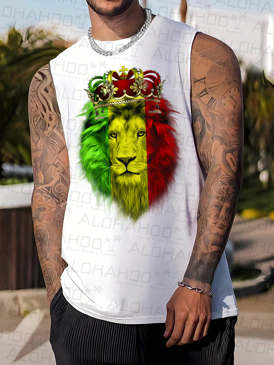 Men's Lion Art Pattern T-Shirt