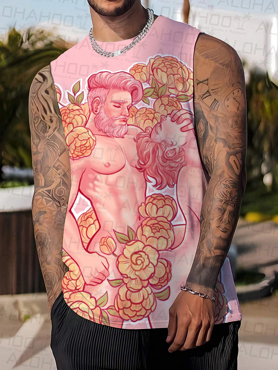 Men's Pride Art Print Tank Top T-Shirt