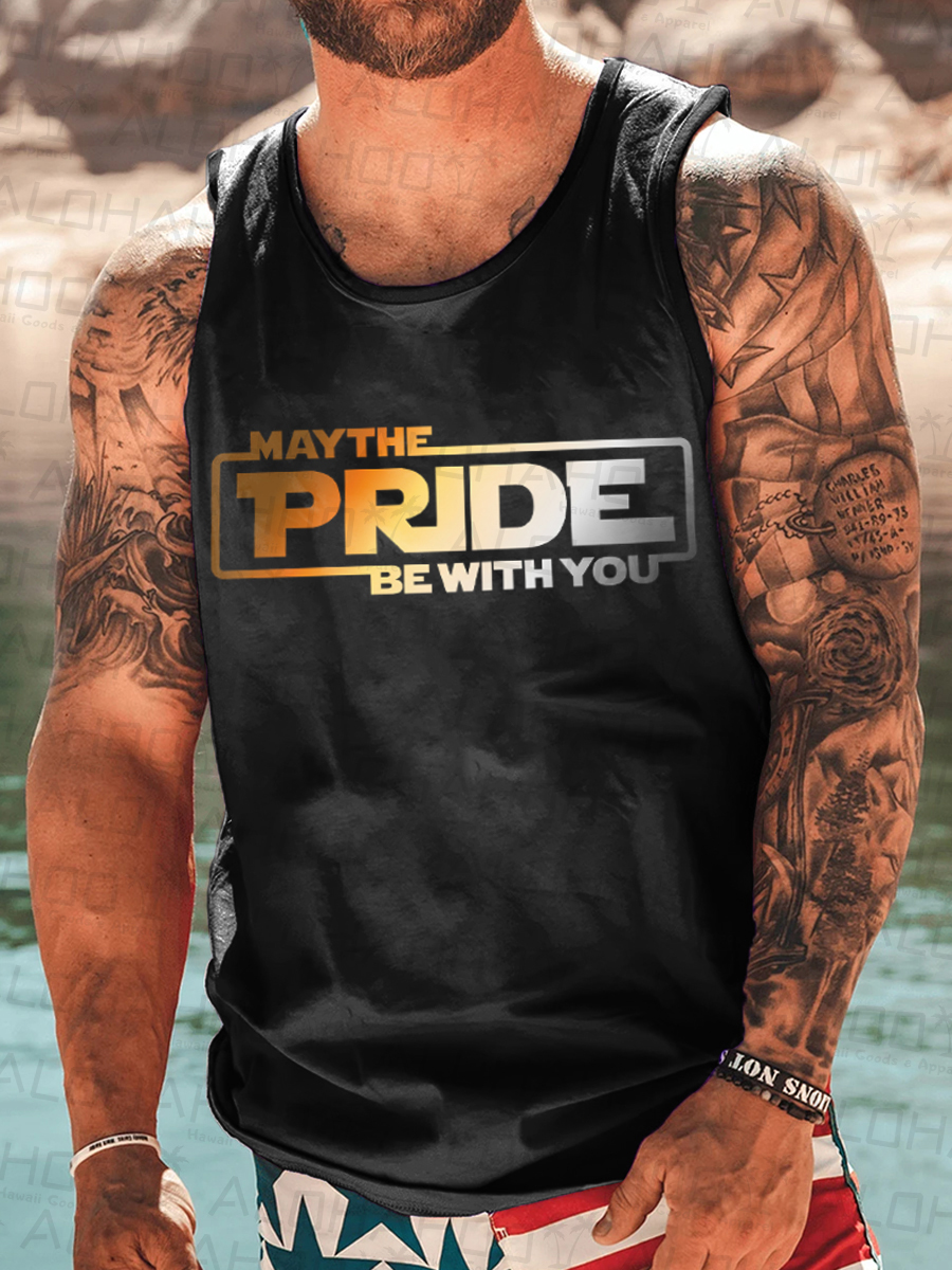Men's Tank Top May The Pride With You Print Crew Neck Tank T-Shirt Muscle Tee