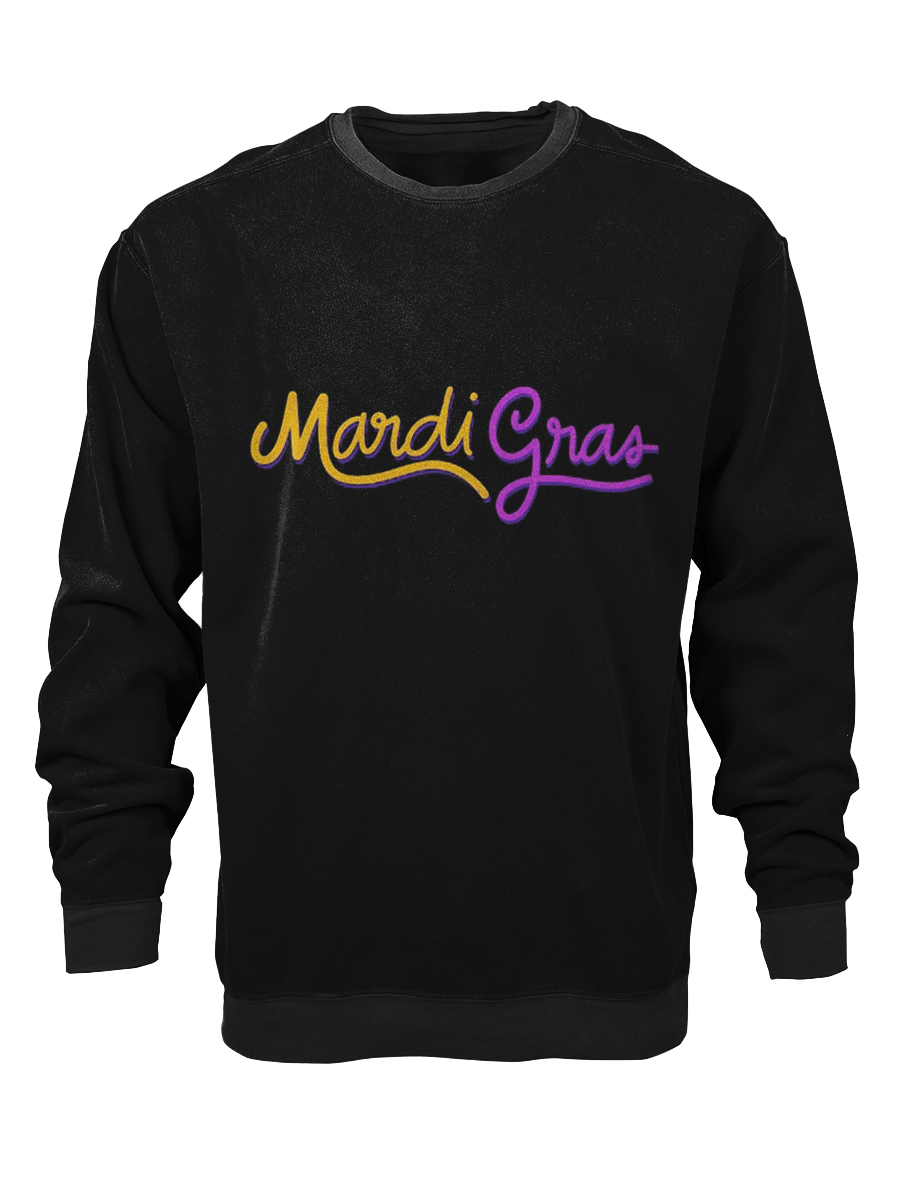 Men's Casual Sweatshirt Mardi Gras Print Sweatshirt