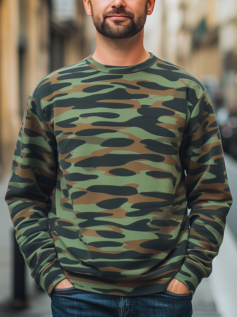 Camo Print Sweatshirt
