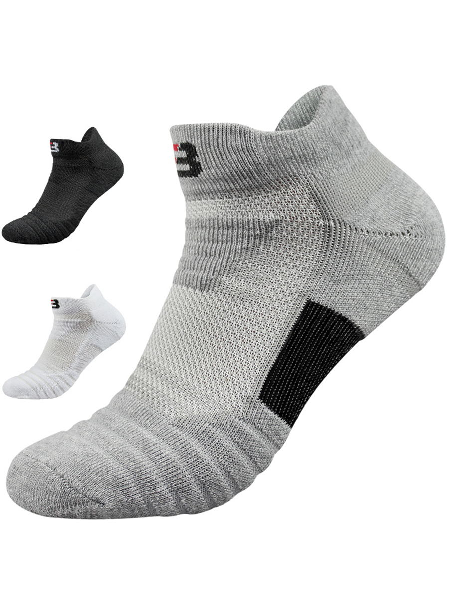 3 Pairs Of Men's Casual Letter Print Socks