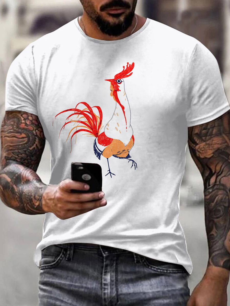 Men's Art Rooster T-Shirt