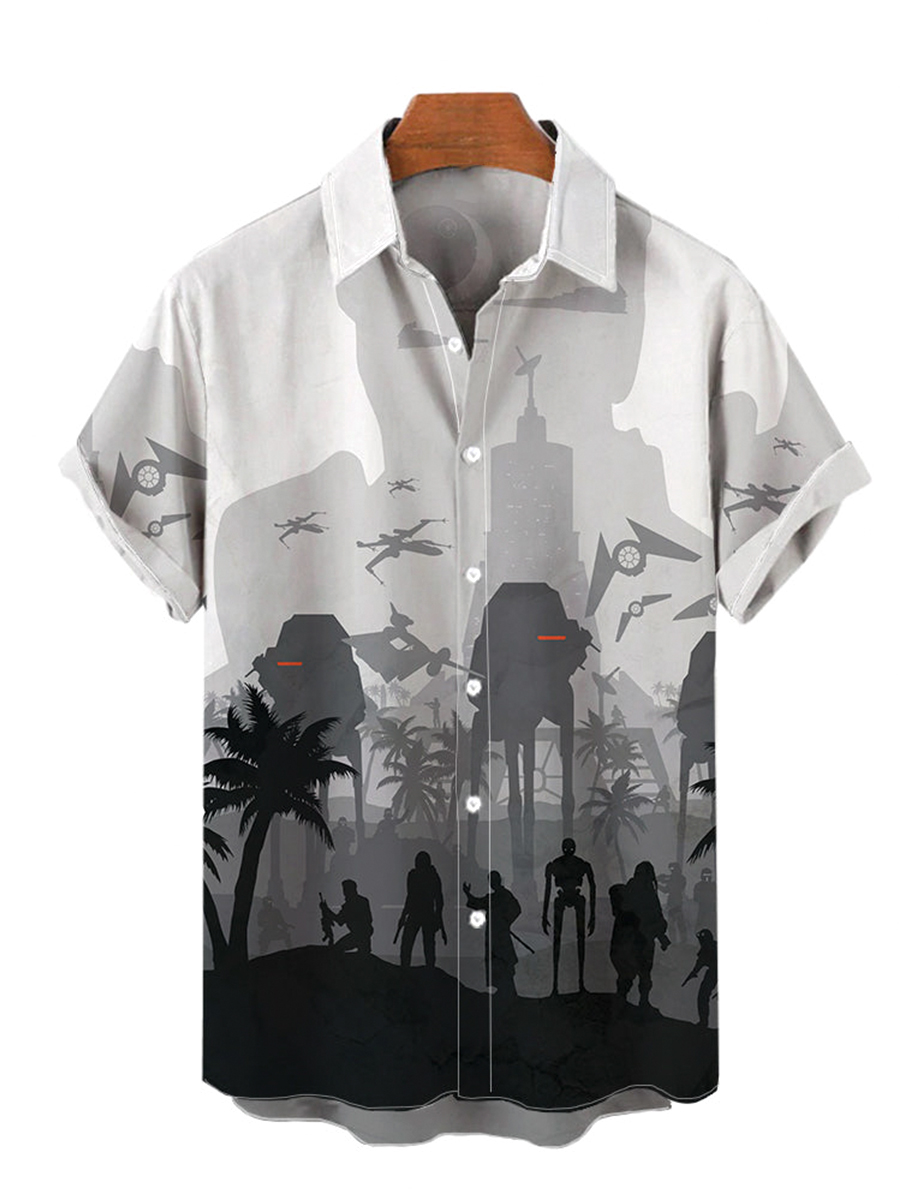 Men's Hawaiian Shirts Abstract Art Print Aloha Shirts