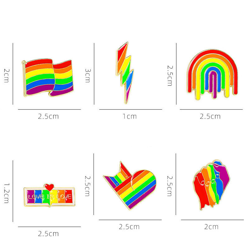 Rainbow Pride Brooch Set