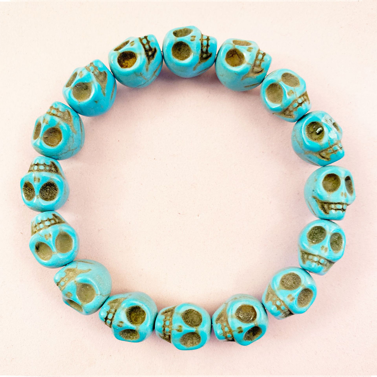Fashion Skull Stone Bracelet