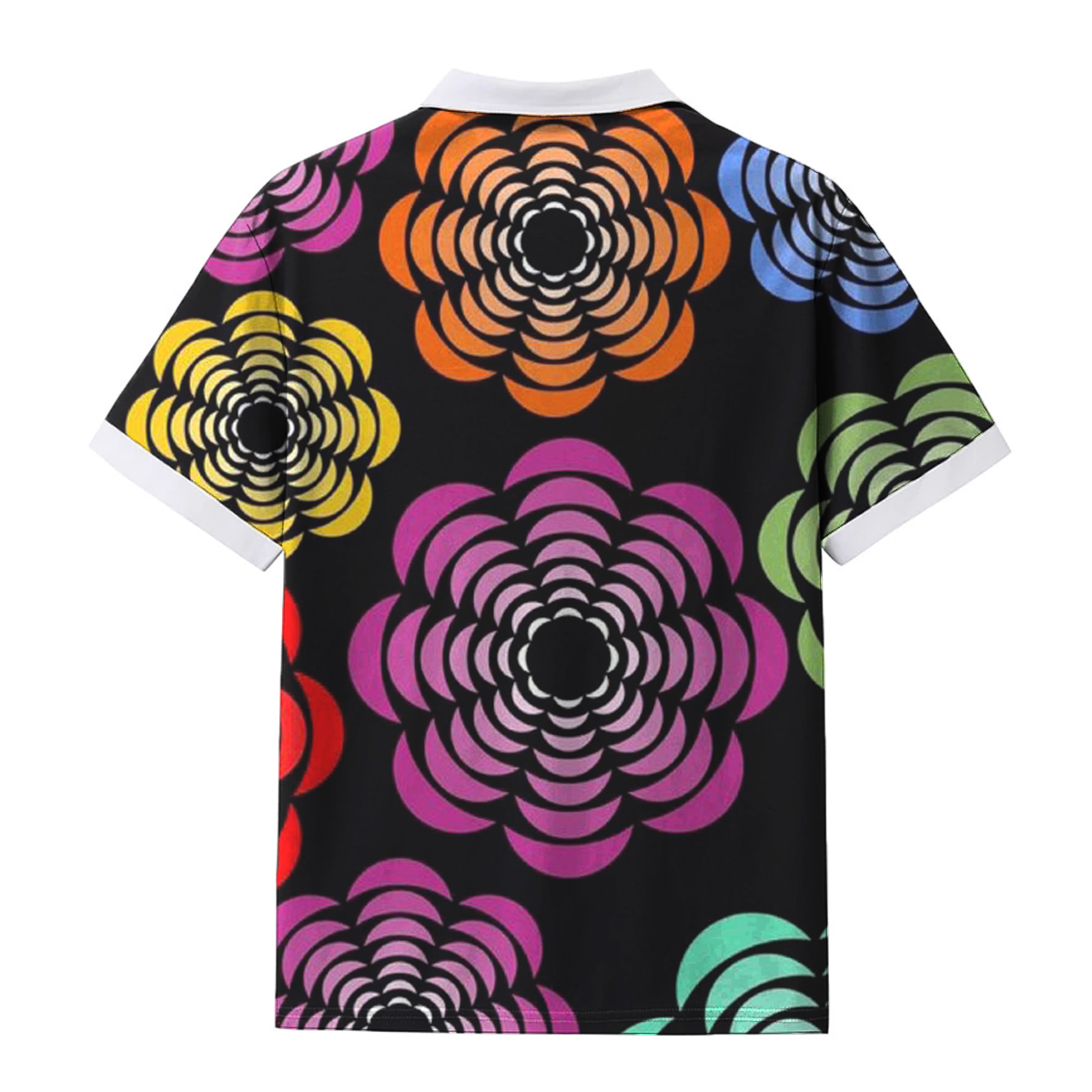 Men's Polo Shirt Floral Short Sleeve Golf Shirt