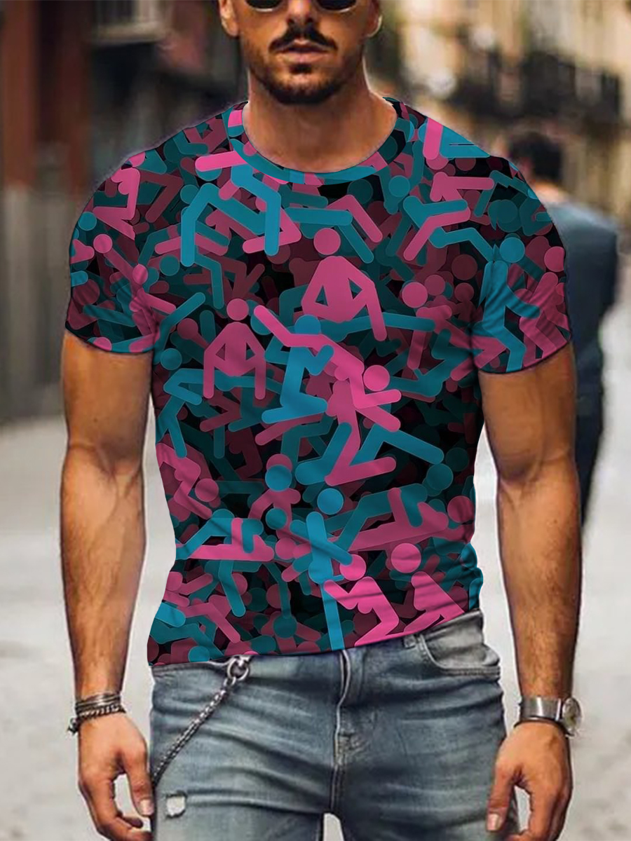 Colorful Art Print Men's T-Shirt