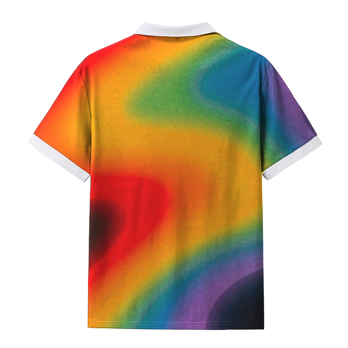 Men's Polo Shirt Rainbow Art Short Sleeve Golf Shirt