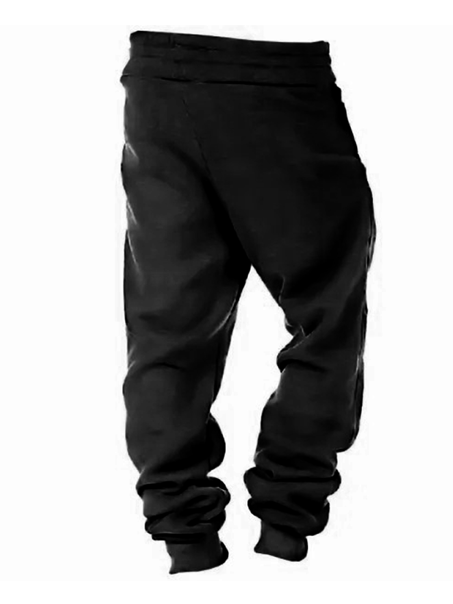 Men's Vintage Tiger Print Pocket Casual Athletic Elastic Waist Pants