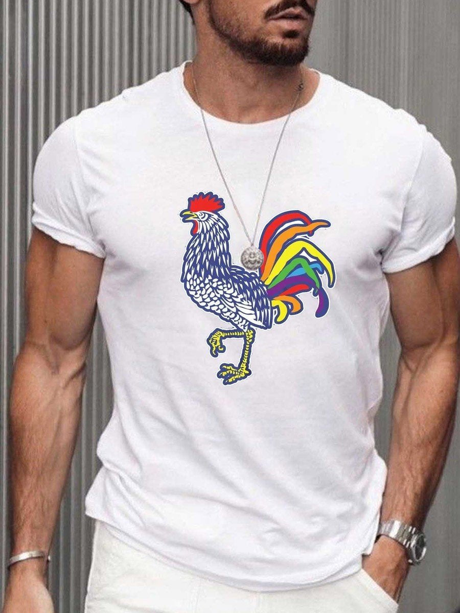Men's Pride Rainbow Cocky T-Shirt