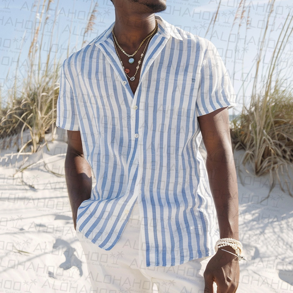 Stripes Pattern Breathable Casual Shirt