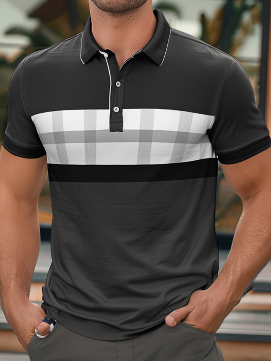 Men's Basics Stripes Polo Shirt
