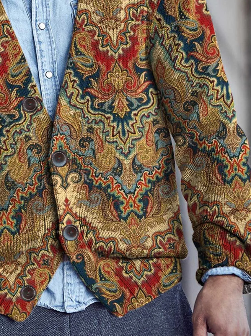 Men's Retro Art Buttoned Cardigan