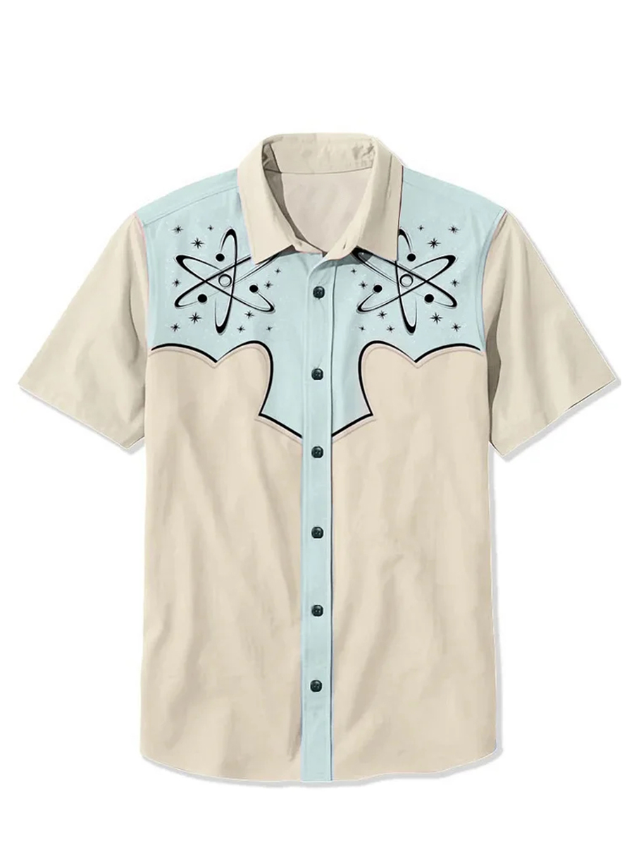 1950s Pink Atomic - 100% Cotton Shirt