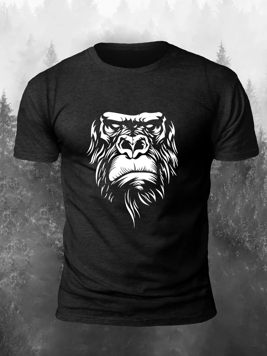 Men's Gorilla Print Short Sleeve T-Shirt