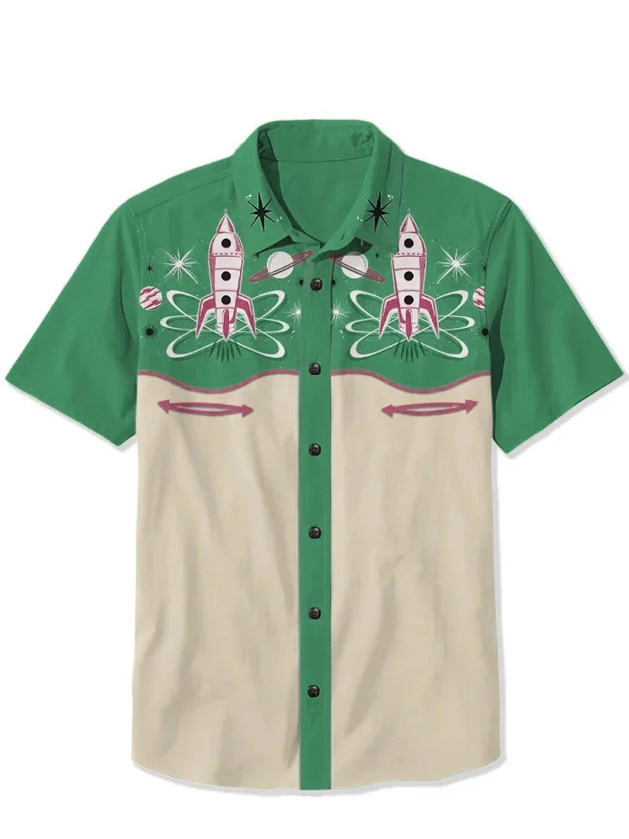 1950s Interstellar Atomic - 100% Cotton Shirt