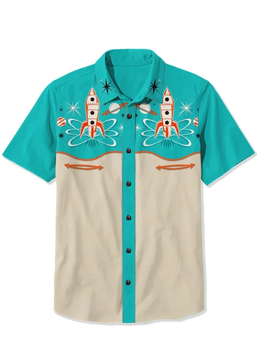 1950s Interstellar Atomic - 100% Cotton Shirt