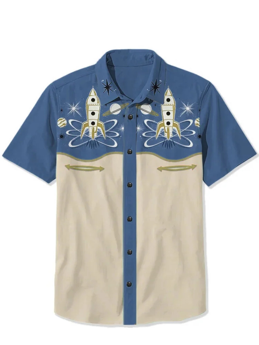 1950s Interstellar Atomic - 100% Cotton Shirt