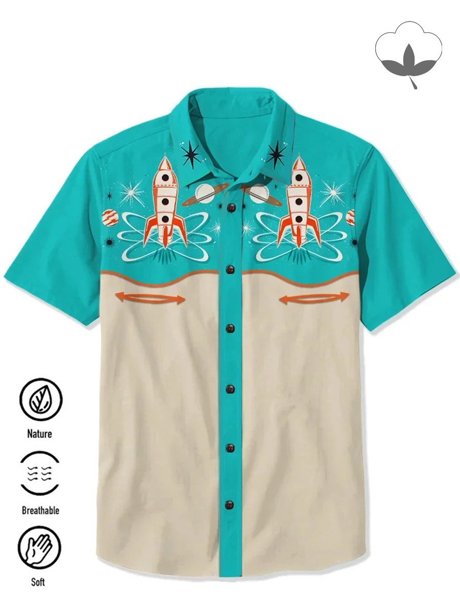 1950s Interstellar Atomic - 100% Cotton Shirt