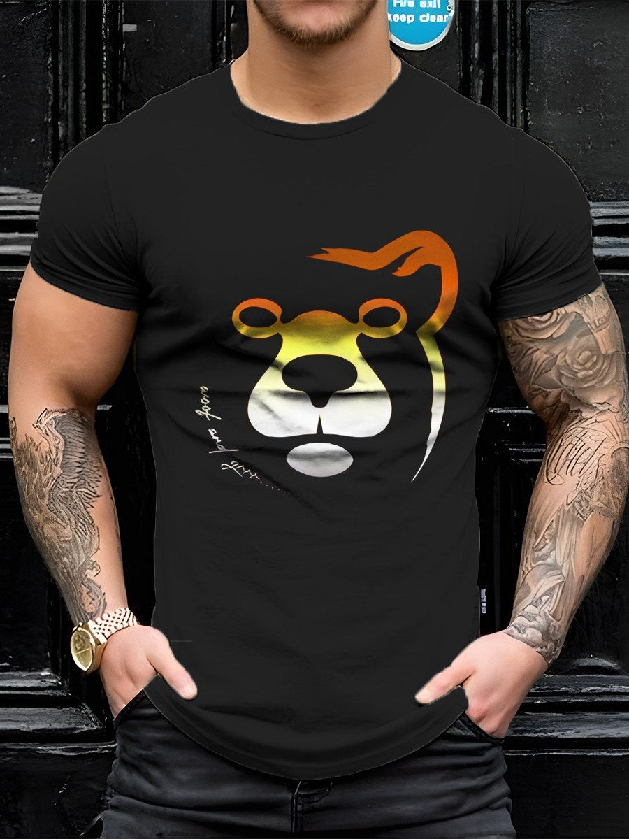 Men's Pride Bear Casual Print T-Shirt