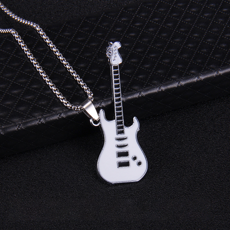 Rock Personality Hip Hop Guitar Pendant Necklace