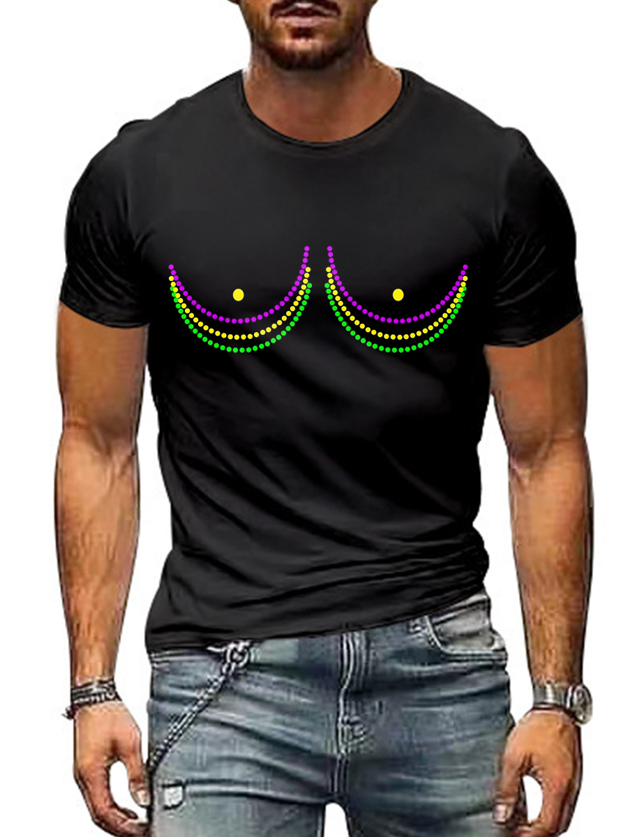 Funny And Sexy Mardi Gras Boobs T-shirt