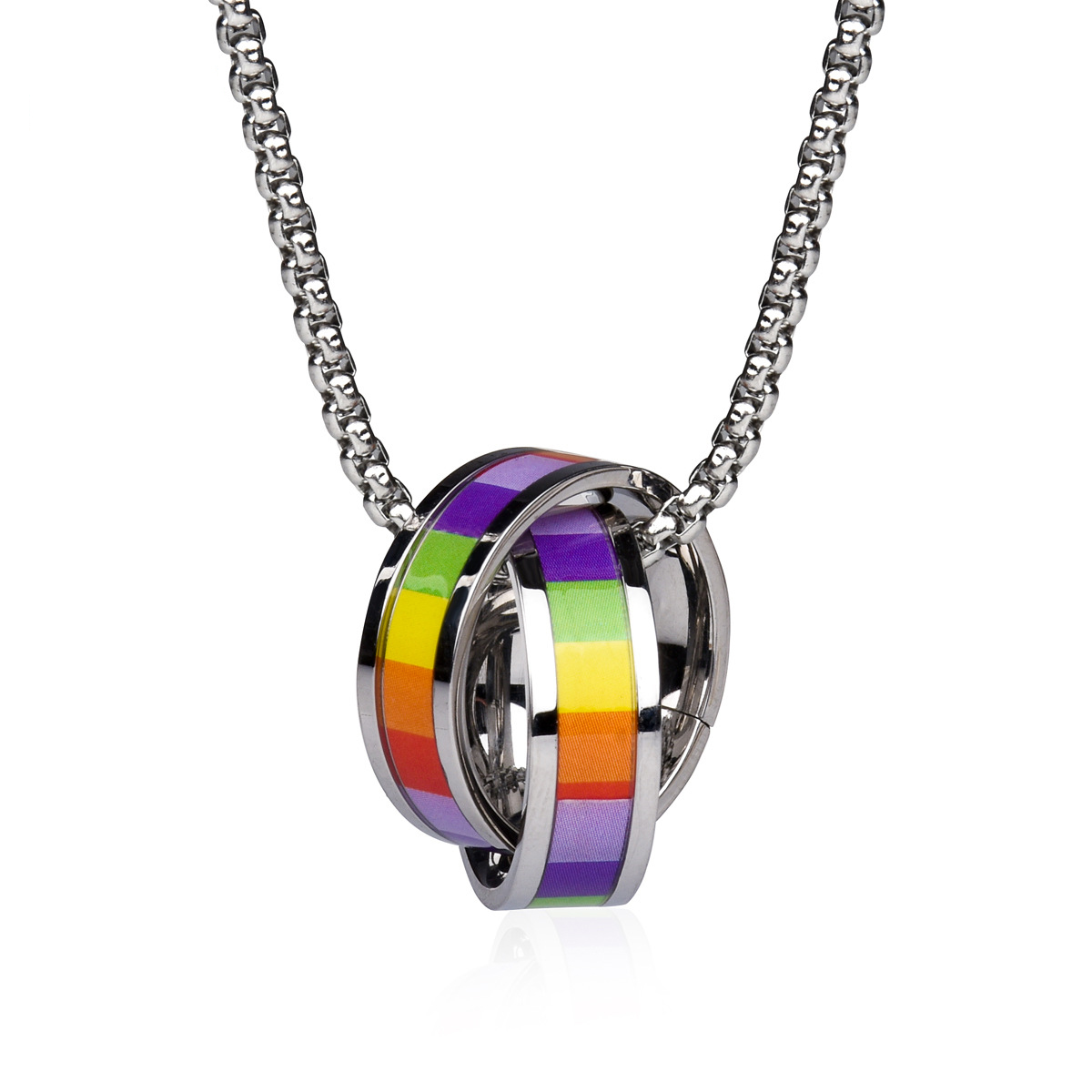Titanium Steel Rainbow Necklace