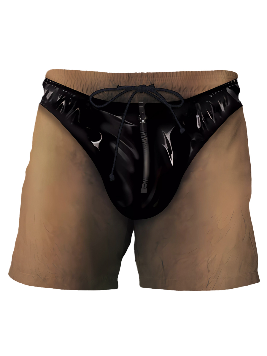 Men's Shorts Holiday Fun Sexy Visual Dislocation Print Beach Shorts
