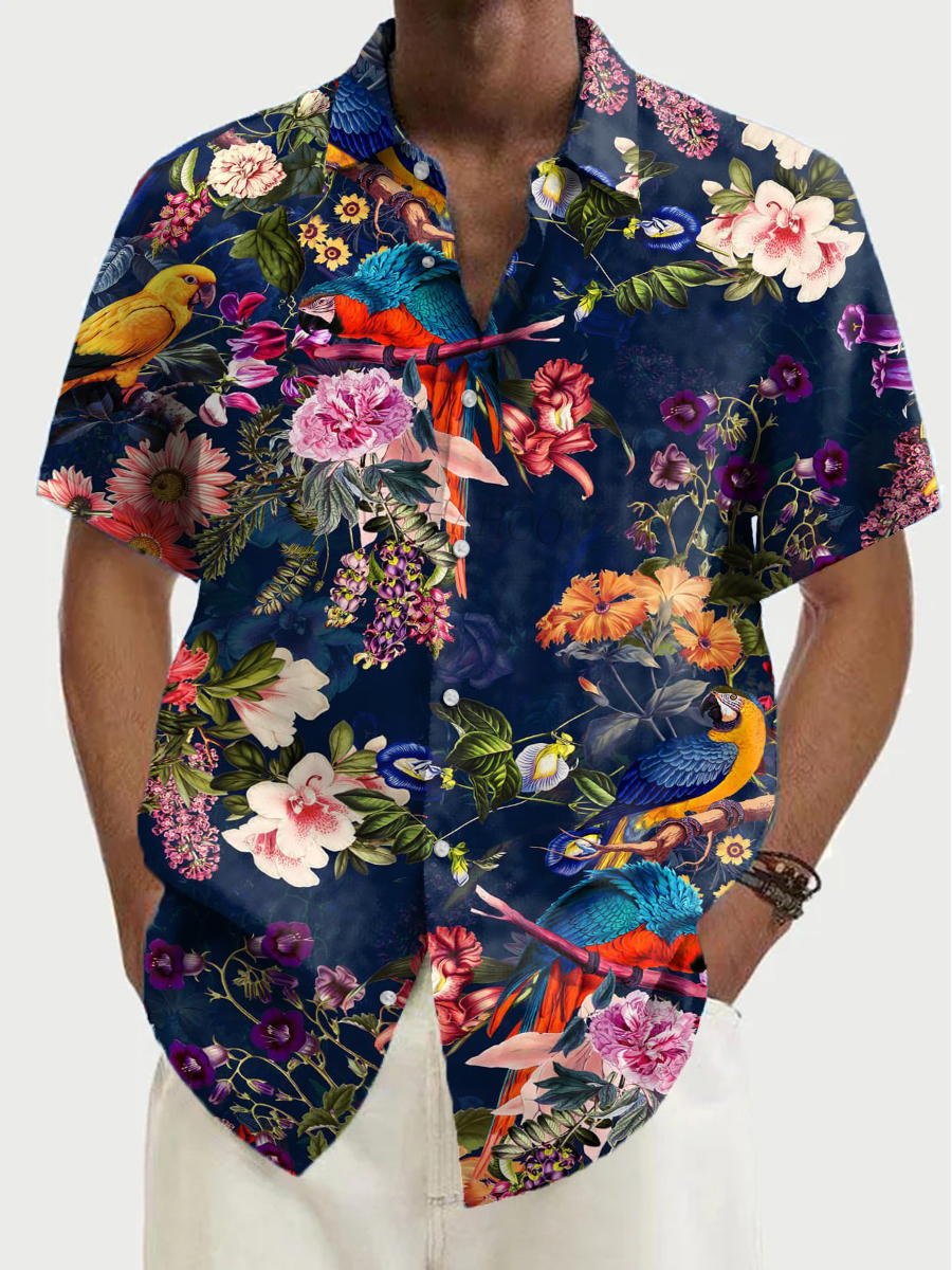 Men's Hawaiian Floral Pattern Shirts Aloha Shirts