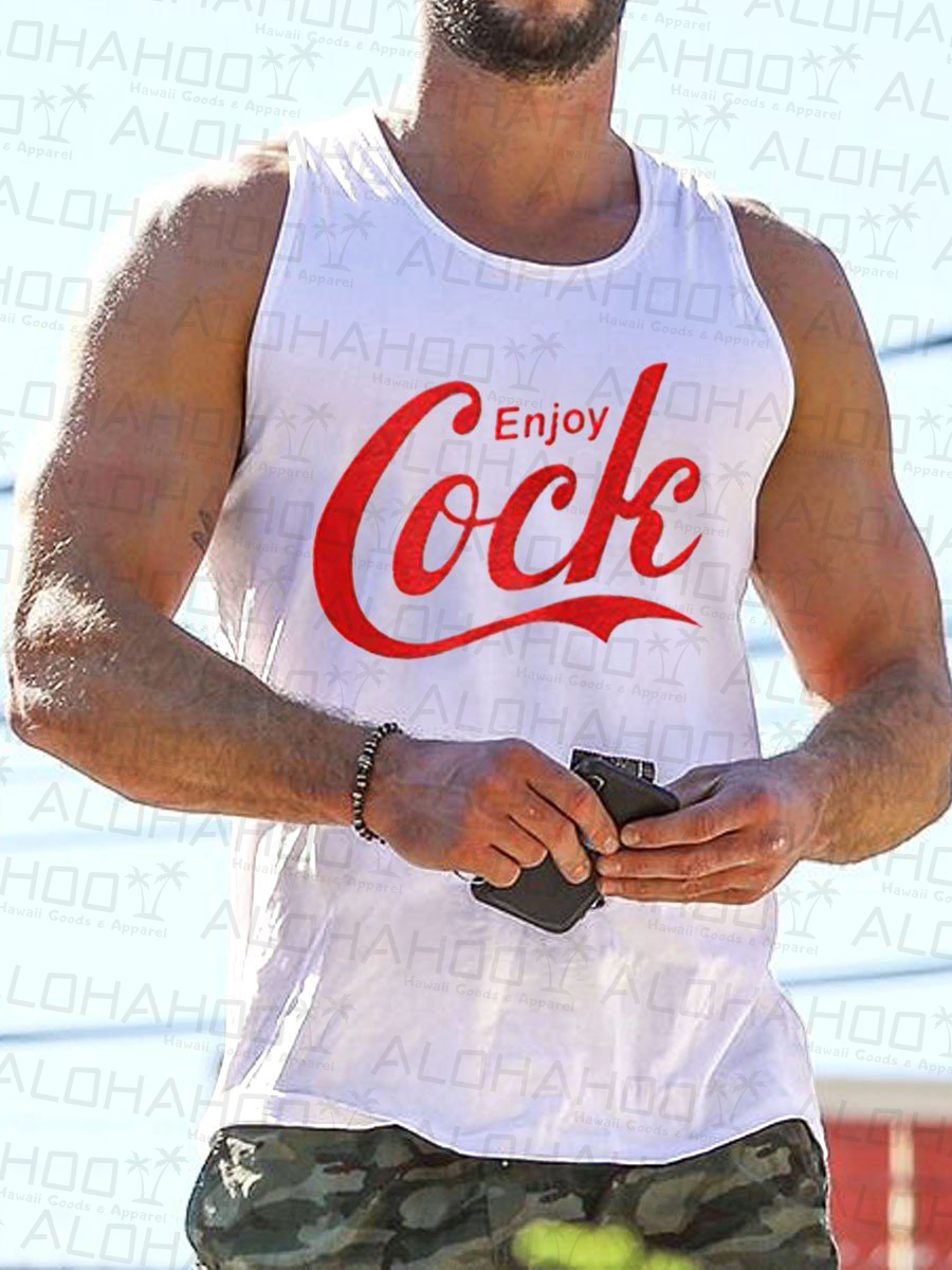 Mens Enjoy Cock Pride Tank Top Muscle Tee