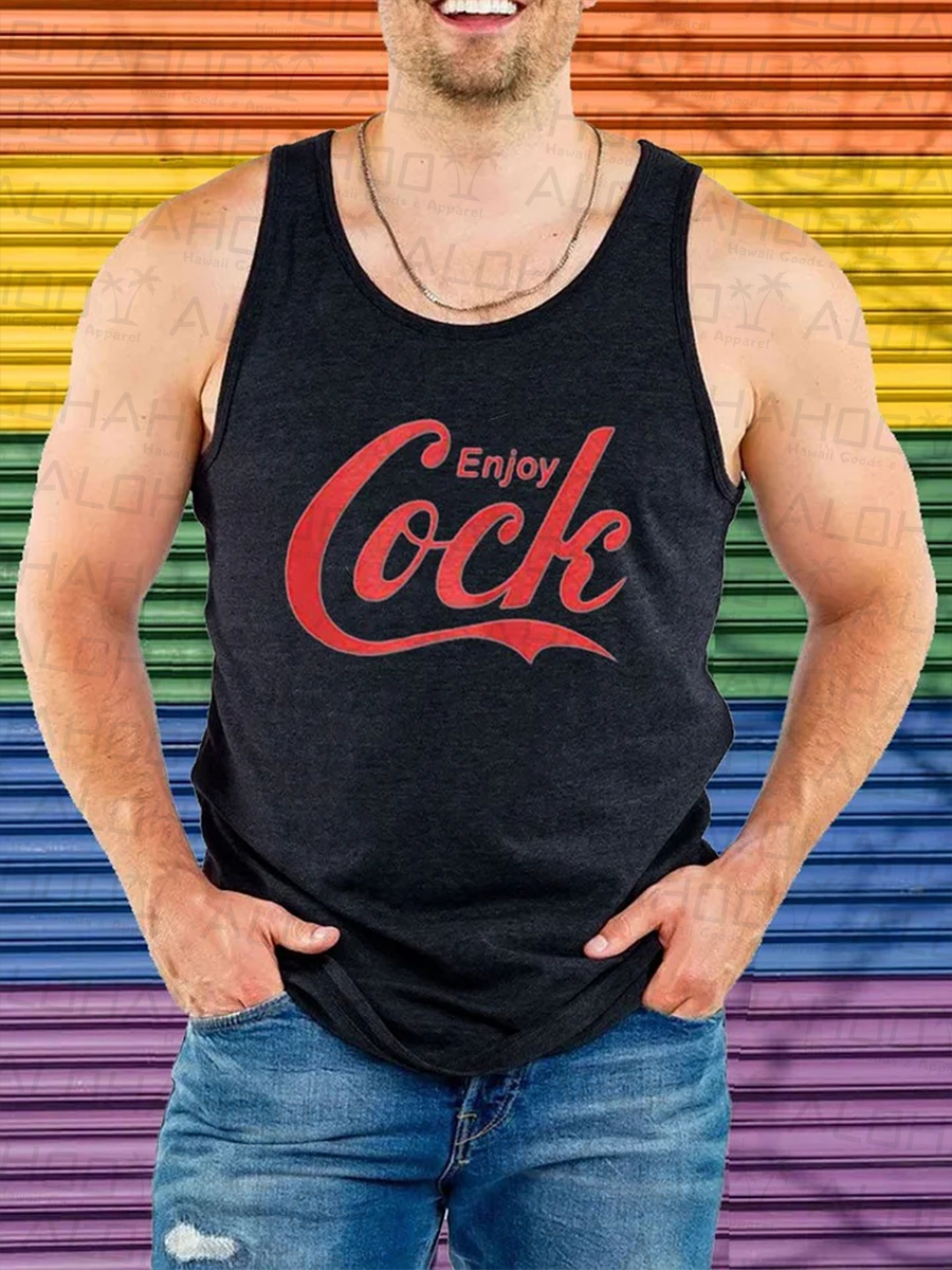 Men's Enjoy Cock Pride Tank Top Muscle Tee