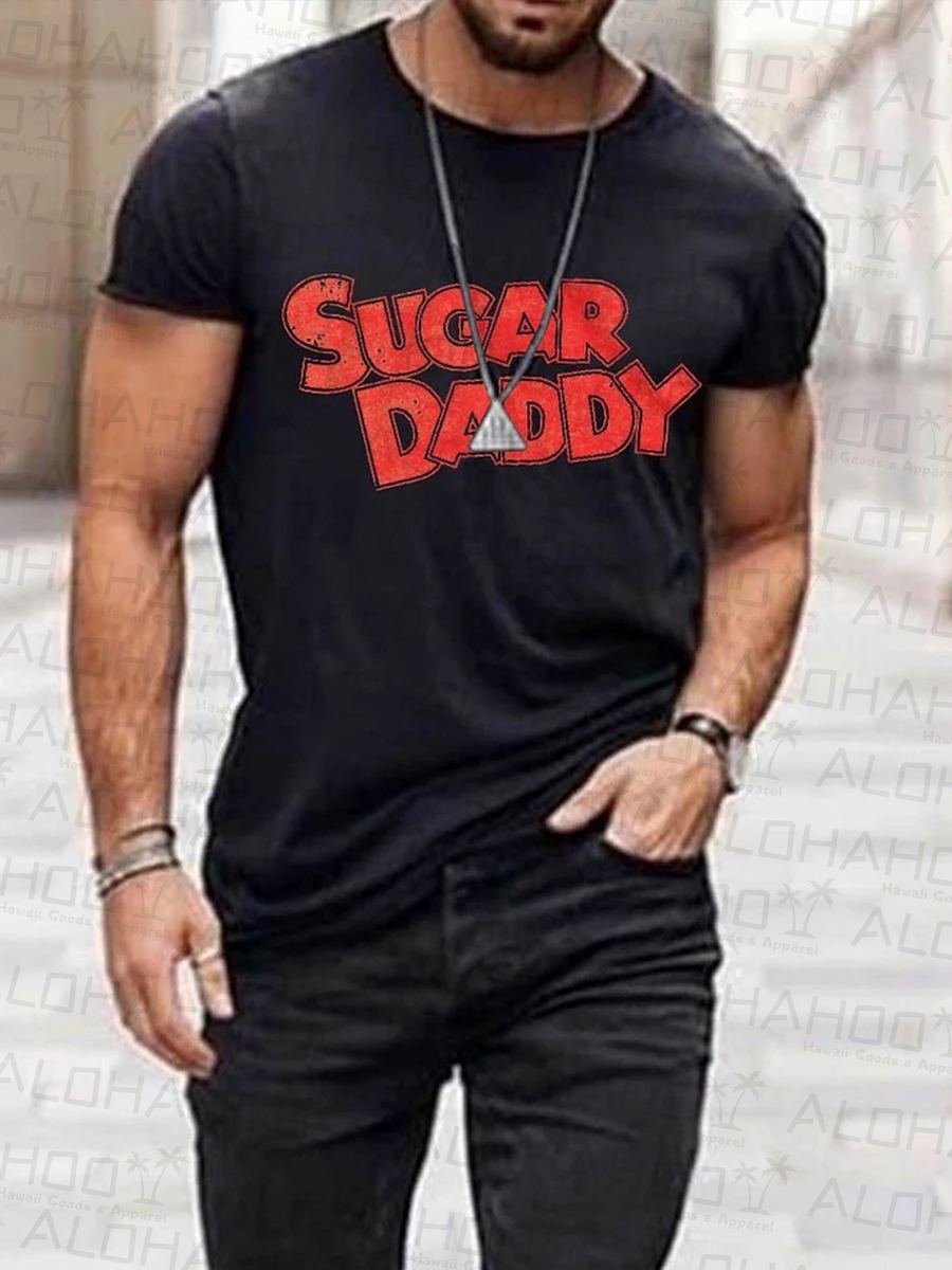 Men's Sugar Daddy Pride Casual Print T-Shirt