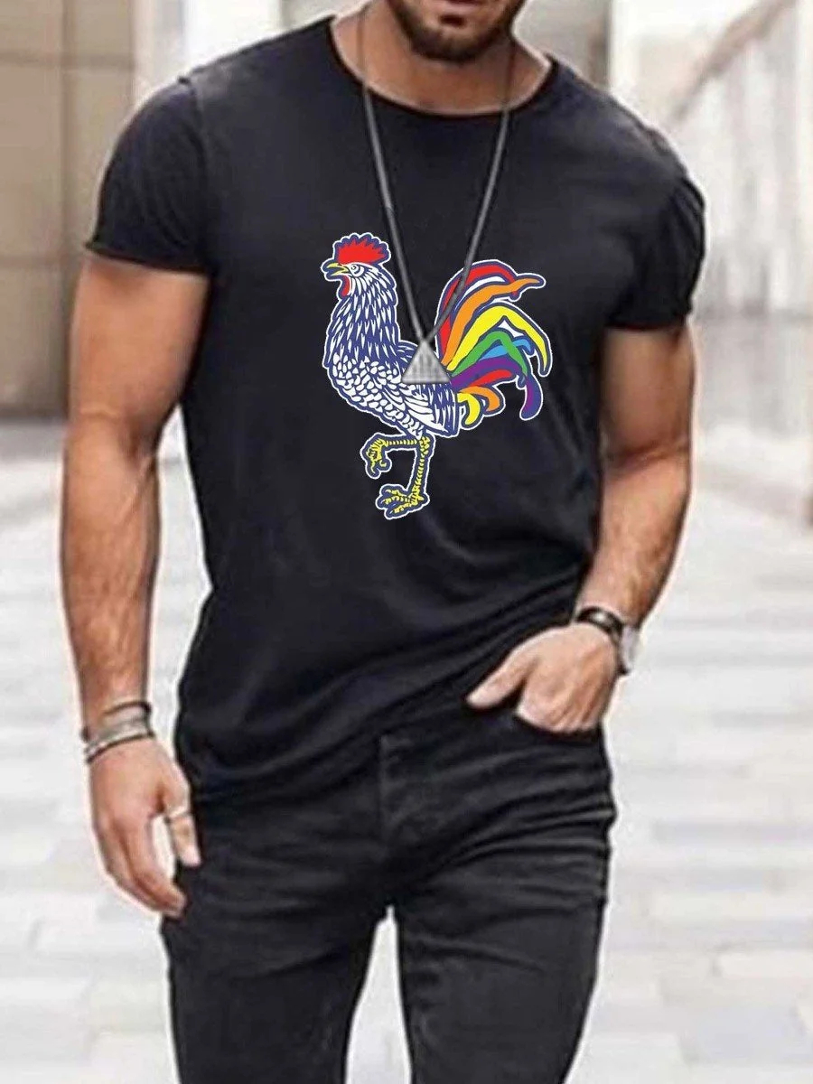 Men's Pride Rainbow Cocky T-Shirt