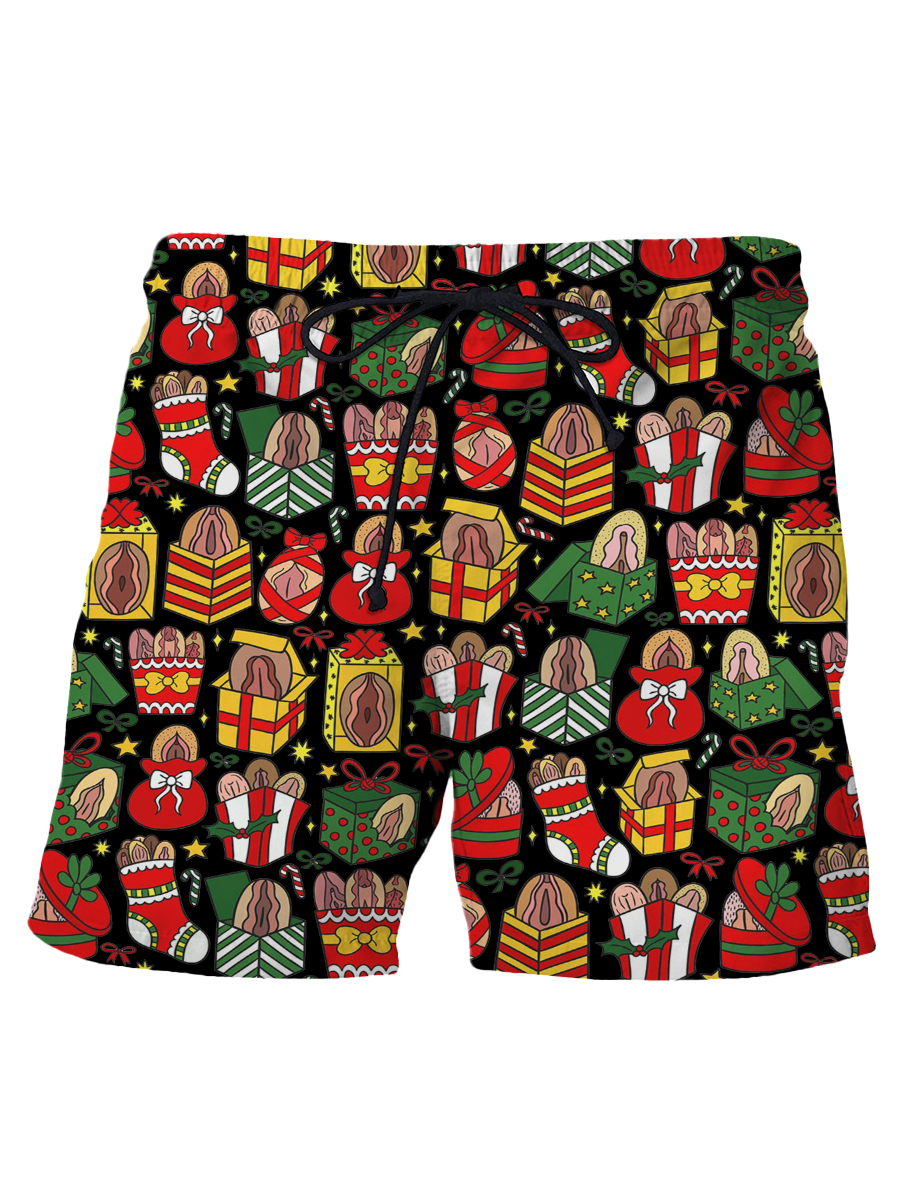 Men's Shorts Holiday Fun Sexy Christmas Print Beach Shorts
