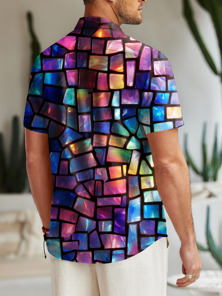 Men's Shirt Art Design Print Vacation Oversized Short Sleeve Shirt