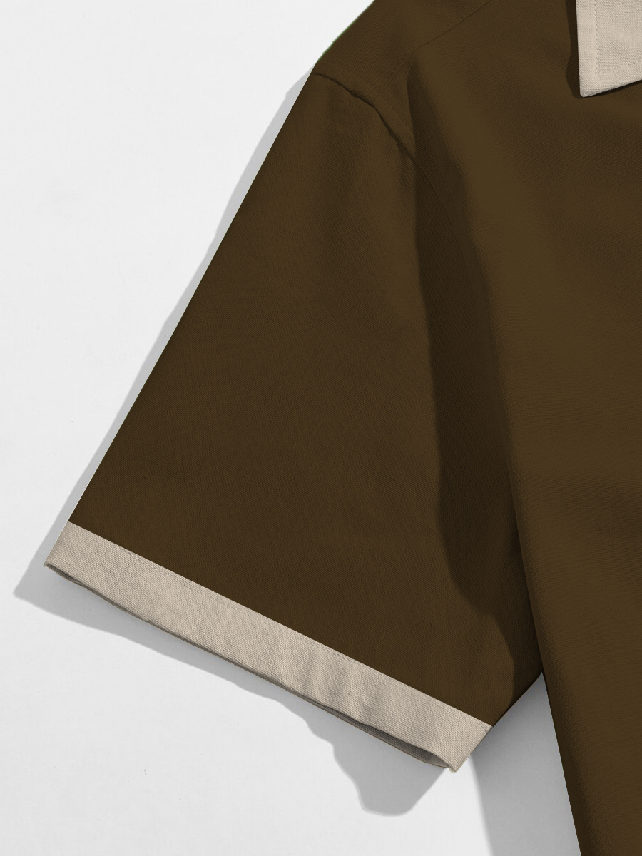 Men's Sets Retro Paisley Button Down Two-Piece Shirt Shorts Set