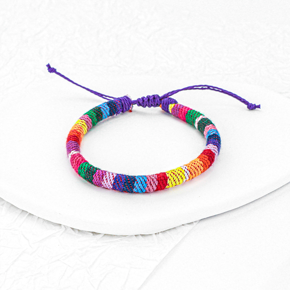 Ethnic Style Cotton And Linen Hand-Woven Bracelet