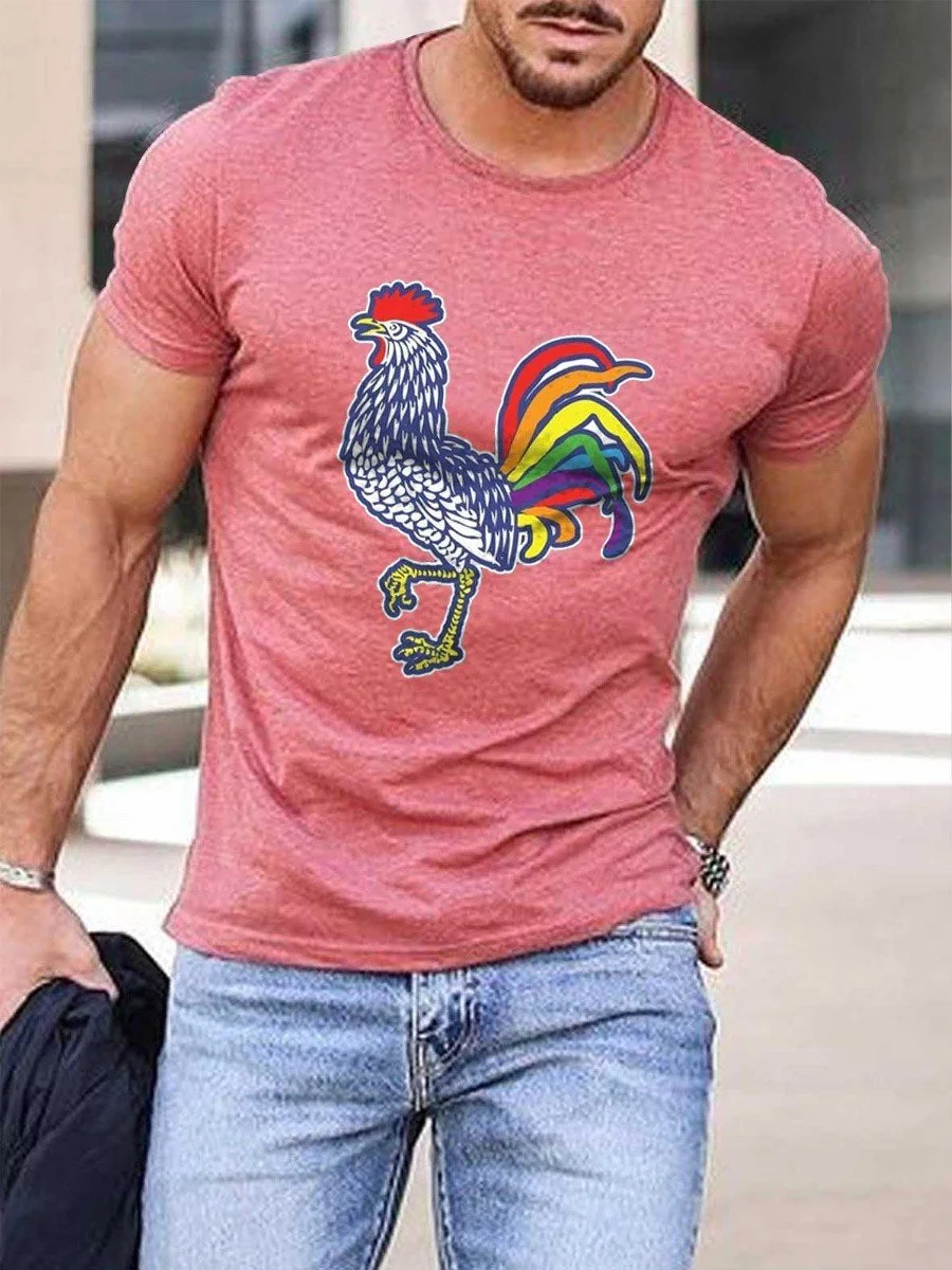 Men's Pride Rainbow Cocky T-Shirt