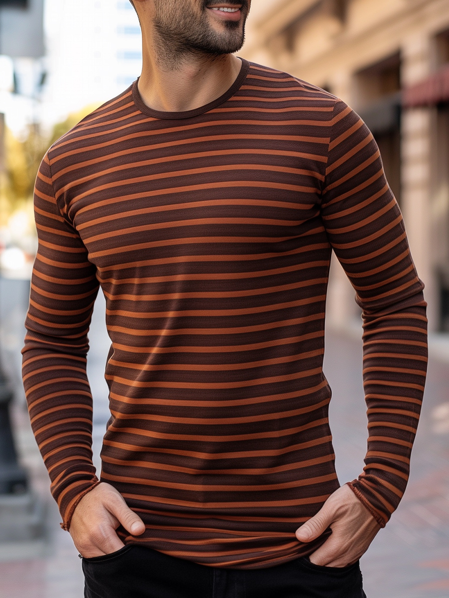 Men's Coffee Long Sleeve T-Shirt For Fall