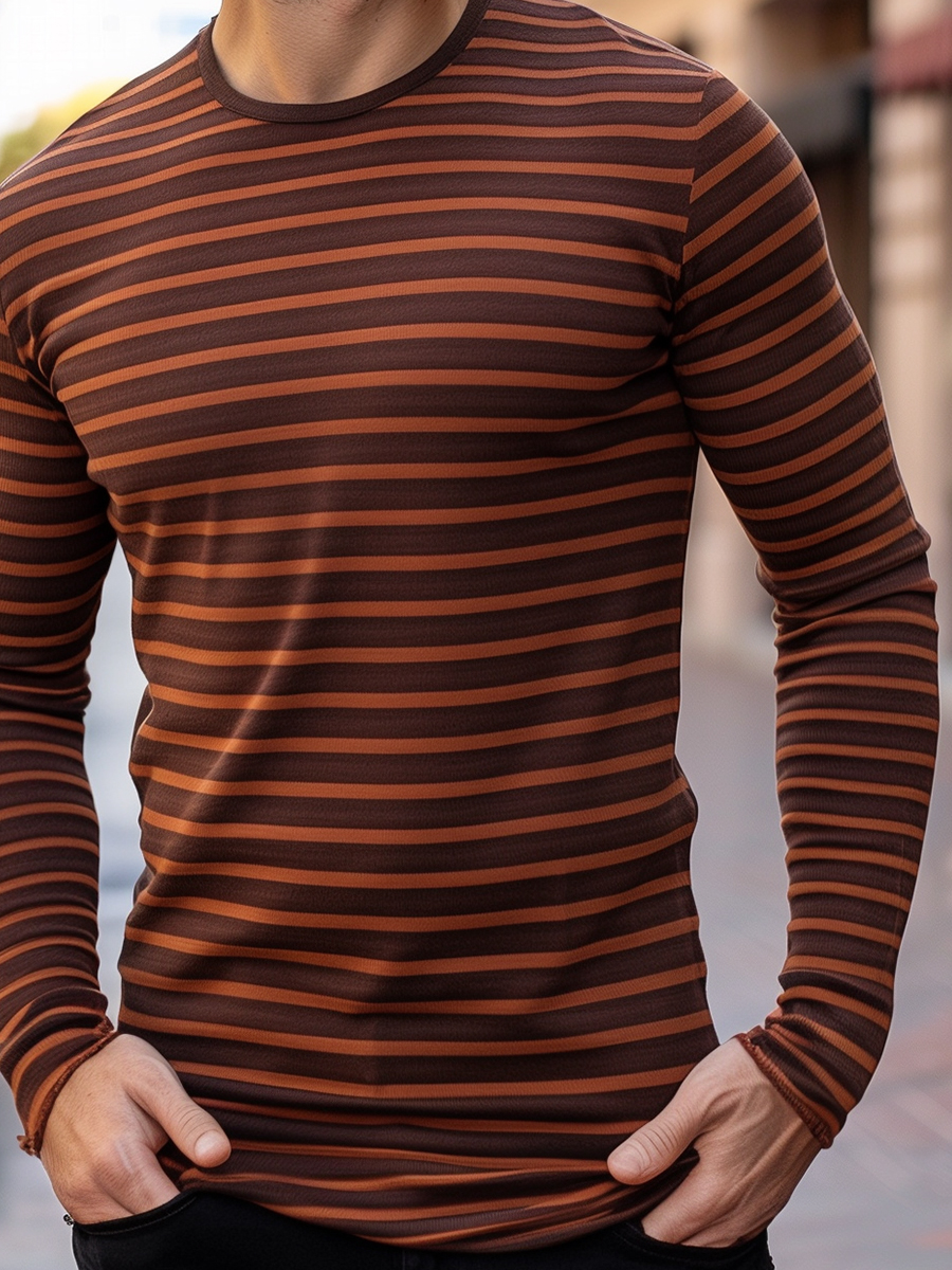 Men's Coffee Long Sleeve T-Shirt For Fall