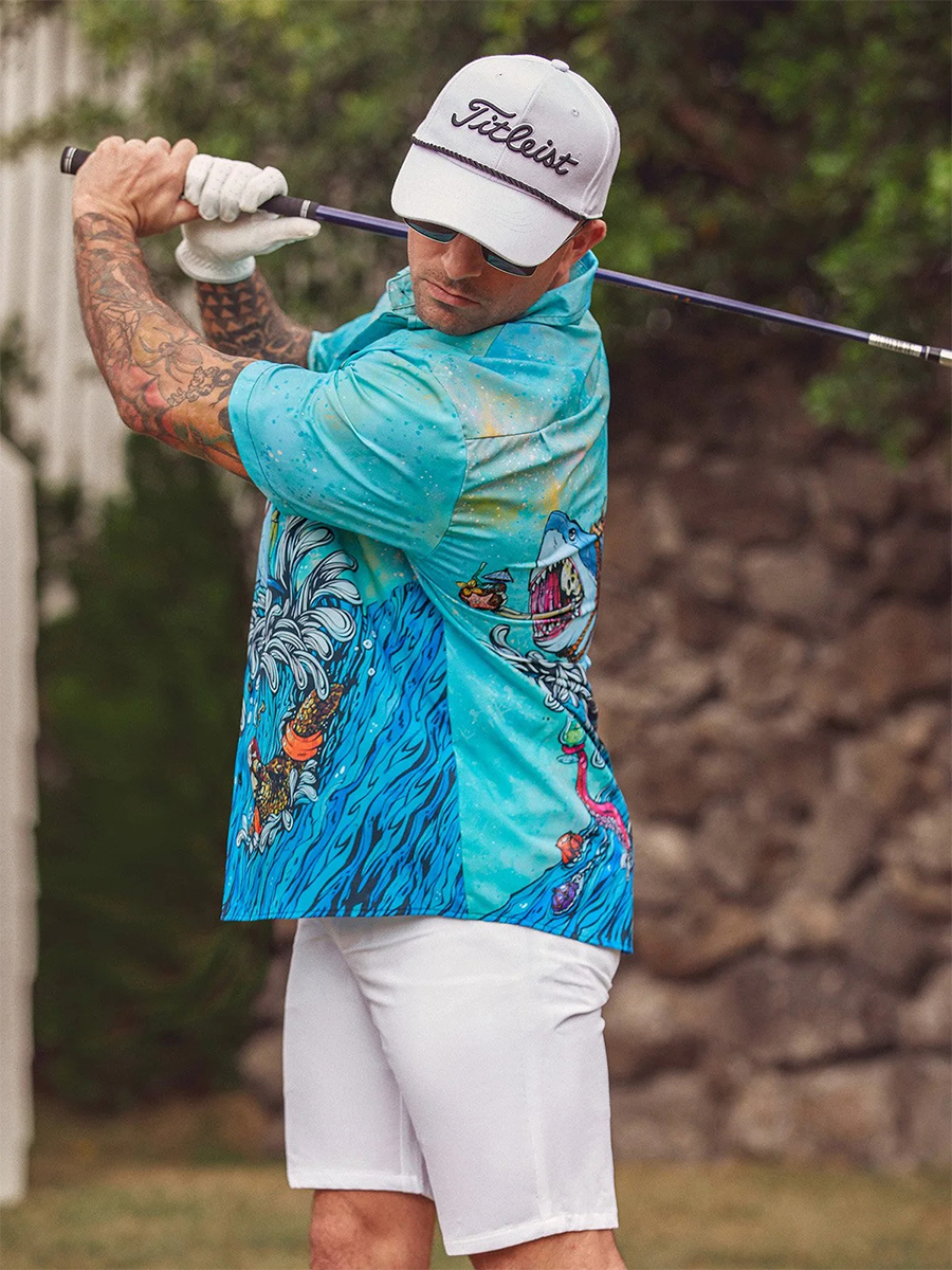 The Great Wave off Kanagawa Print Hawaiian Shirt