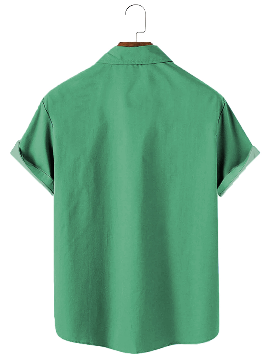 Nostalgic Hamburger Poster Print Short Sleeve Shirt