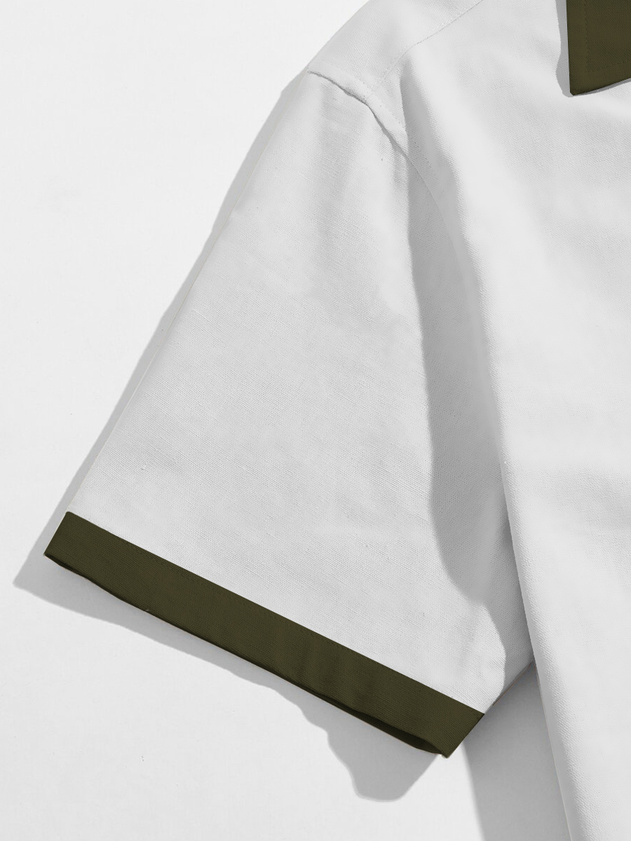 Men's Sets Fashion Floral Art Button Down Two-Piece Shirt Shorts Set