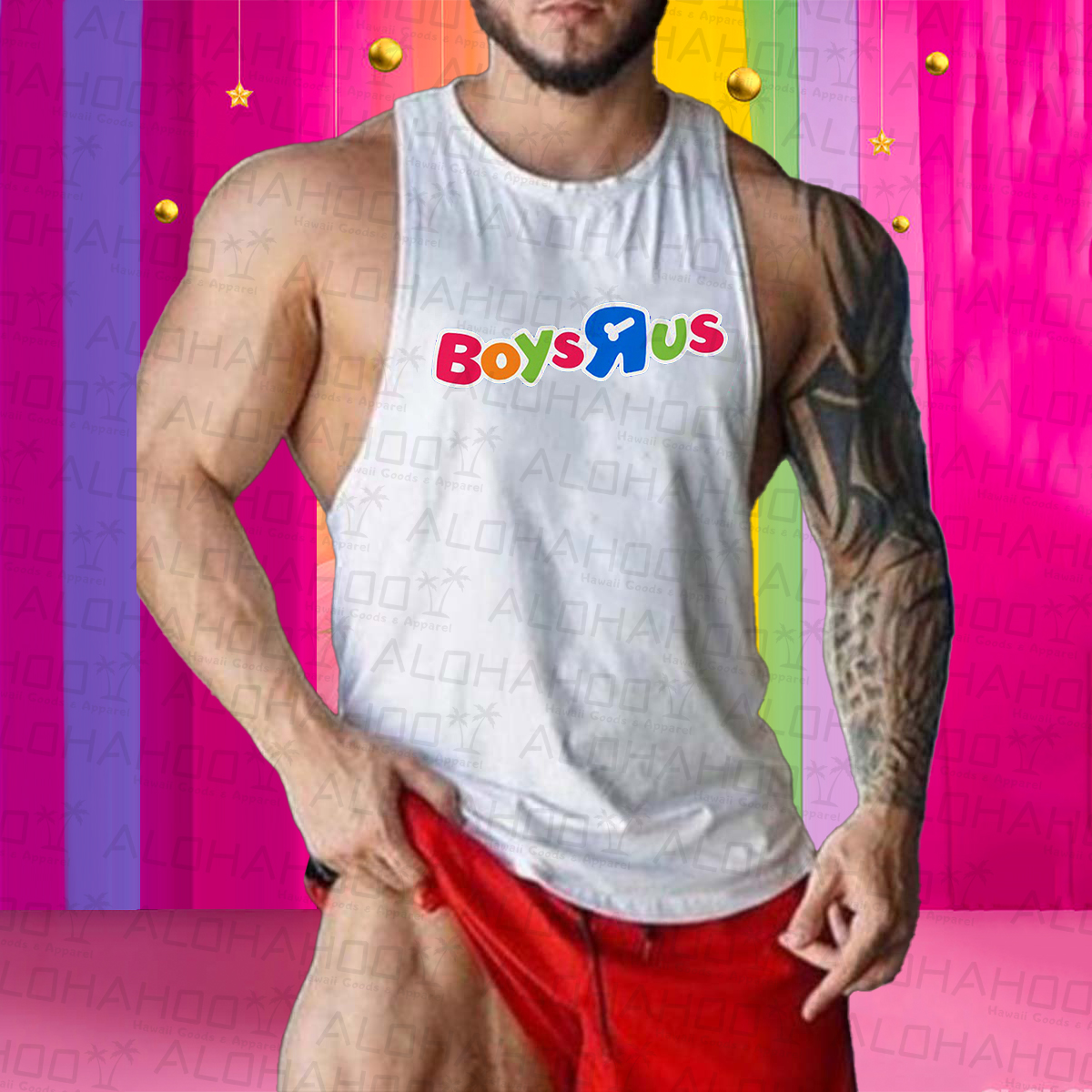 Men's Fun Pride Art Print Tank Top Muscle Tee