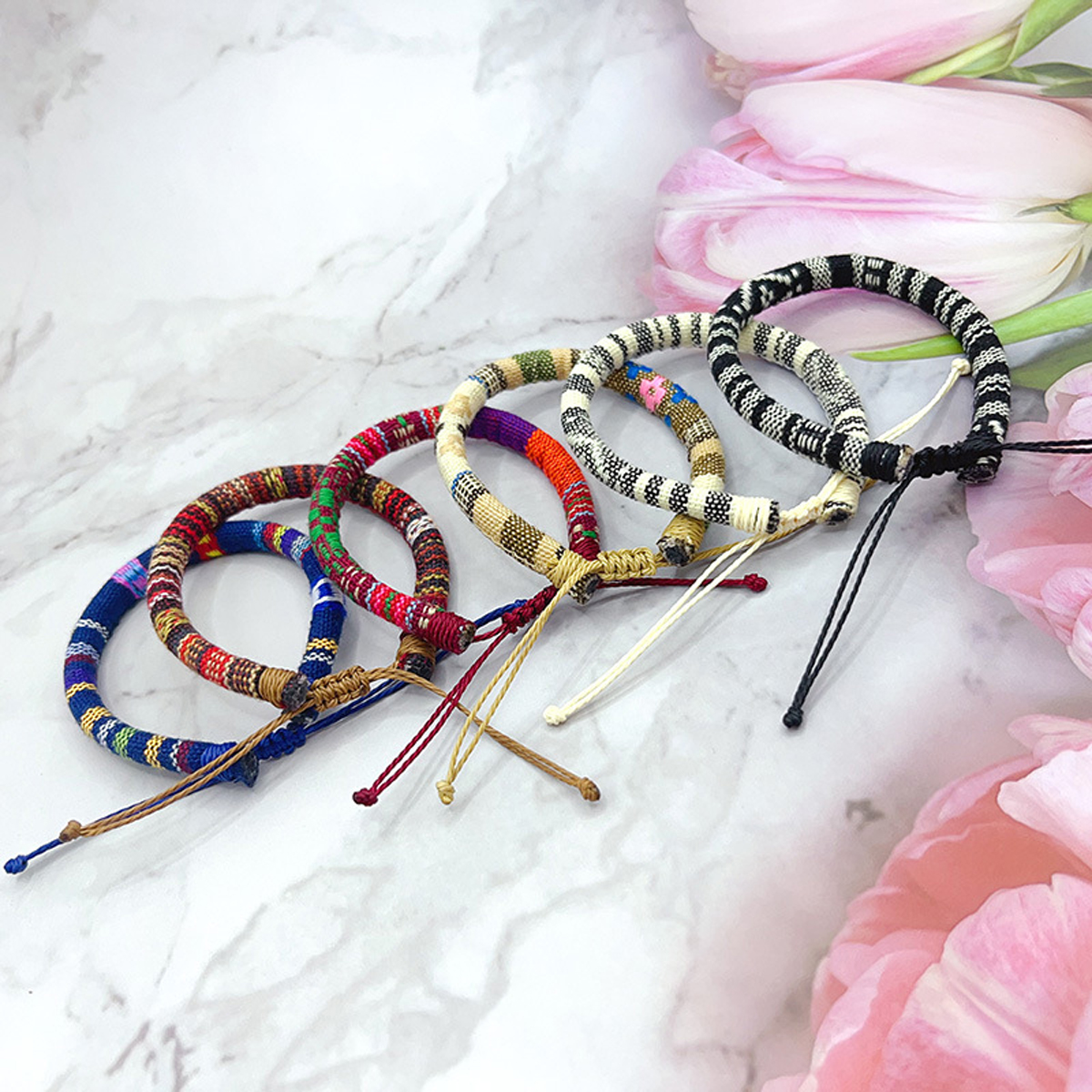 Ethnic Style Cotton And Linen Hand-Woven Bracelet